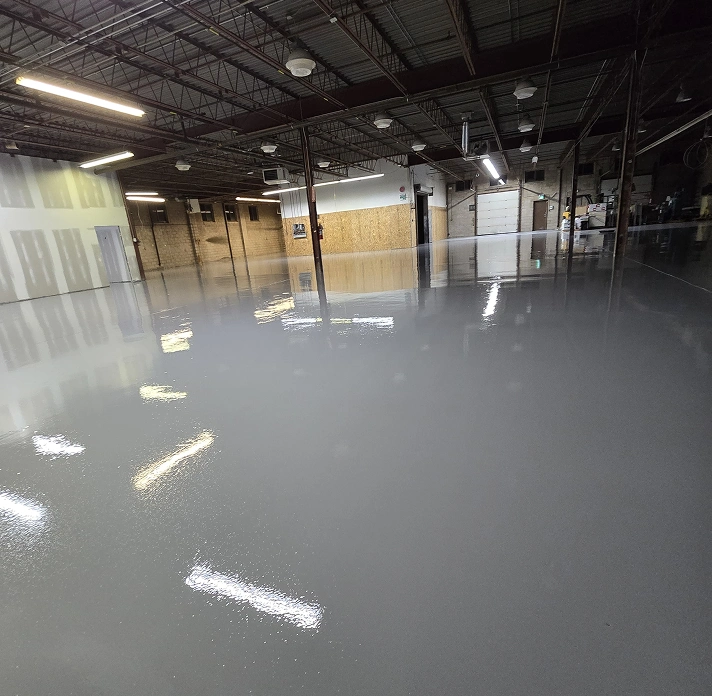 Before image of warehouse epoxy